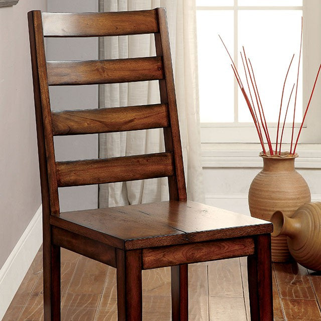 MADDISON Tobacco Oak Side Chair (2/CTN) - U&U Home Budget Furniture (Carteret, NJ)