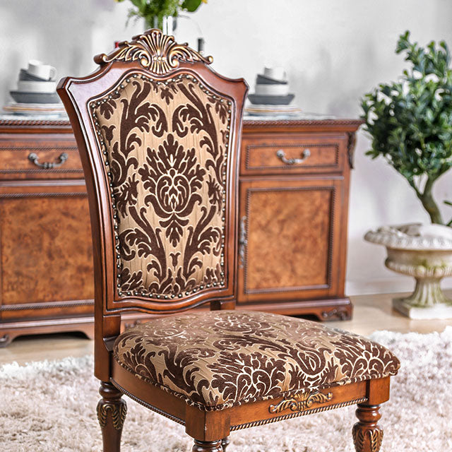 Lucie Brown Cherry Side Chair (2/CTN) - U&U Home Budget Furniture (Carteret, NJ)