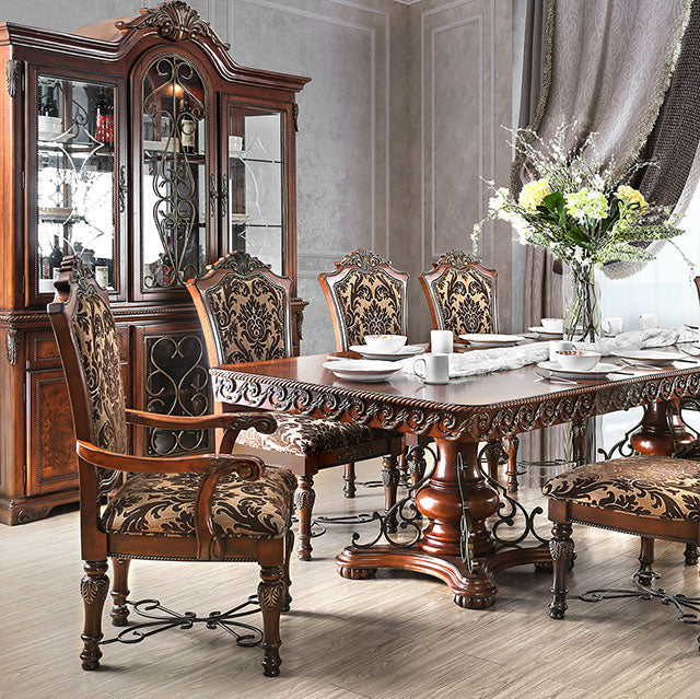 Lucie Brown Cherry Dining Table - U&U Home Budget Furniture (Carteret, NJ)