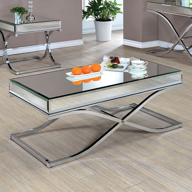 SUNDANCE Chrome Coffee Table, Chrome - U&U Home Budget Furniture (Carteret, NJ)