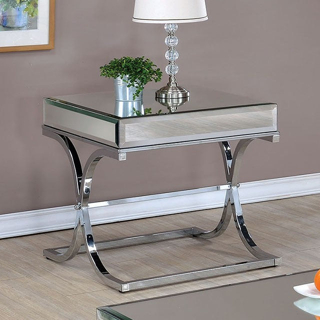 SUNDANCE Chrome End Table, Chrome - U&U Home Budget Furniture (Carteret, NJ)