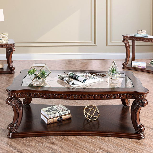 Walworth Dark Oak Coffee Table - U&U Home Budget Furniture (Carteret, NJ)