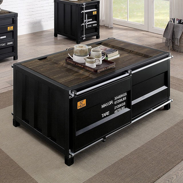 Dicargo Coffee Table Black - U&U Home Budget Furniture (Carteret, NJ)