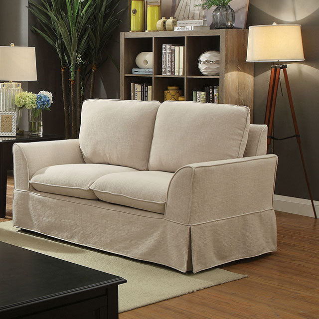 Maxine Love Seat Beige - U&U Home Budget Furniture (Carteret, NJ)