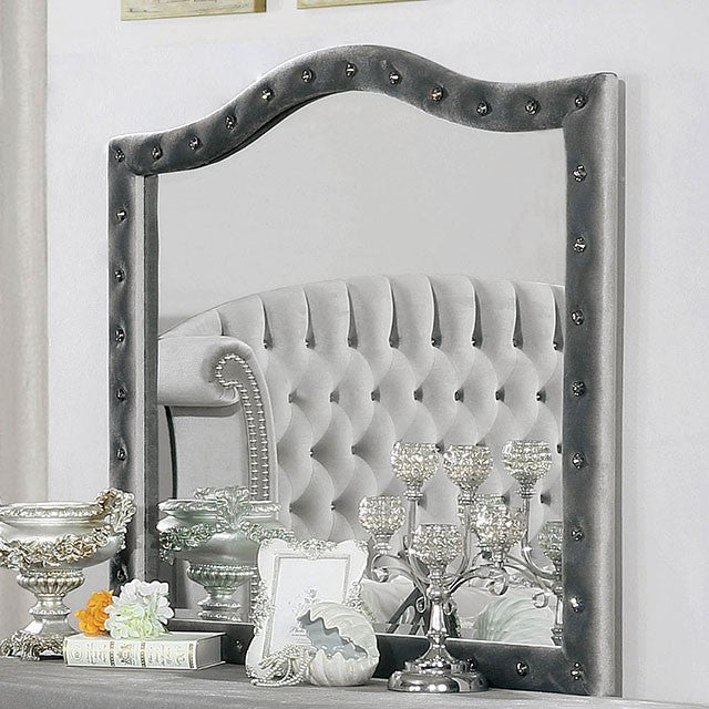 Alzir Gray Mirror - U&U Home Budget Furniture (Carteret, NJ)