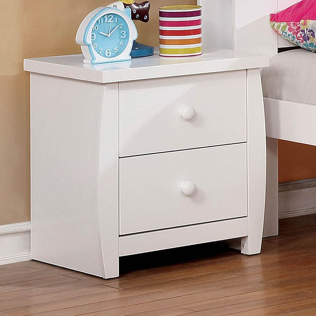 Marlee White Night Stand - U&U Home Budget Furniture (Carteret, NJ)