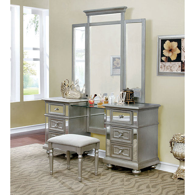 Salamanca Vanity W/ Stool - U&U Home Budget Furniture (Carteret, NJ)