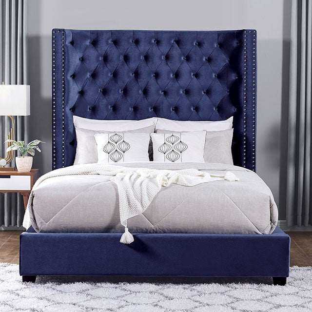 Mirabelle Bed Blue - U&U Home Budget Furniture (Carteret, NJ)