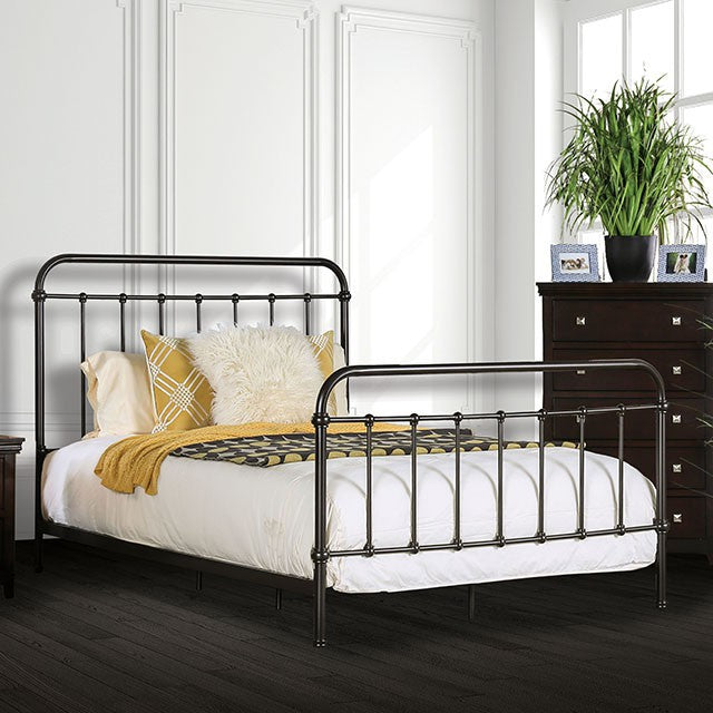 Iria Bed Brown & Black - U&U Home Budget Furniture (Carteret, NJ)