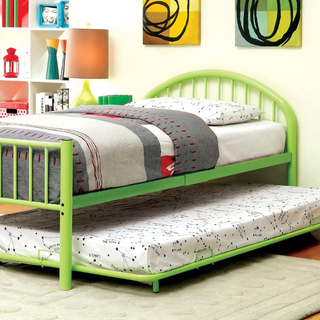 Rainbow Full Bed Black, White, Silver, Black, & Green - U&U Home Budget Furniture (Carteret, NJ)