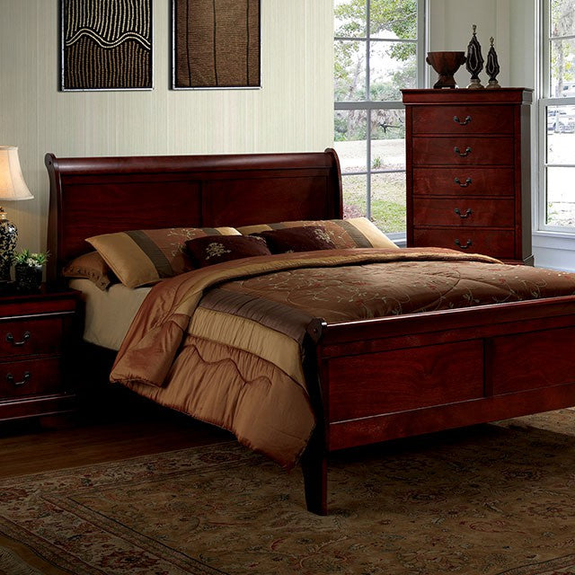 Louis Philippe E.King Bed - U&U Home Budget Furniture (Carteret, NJ)