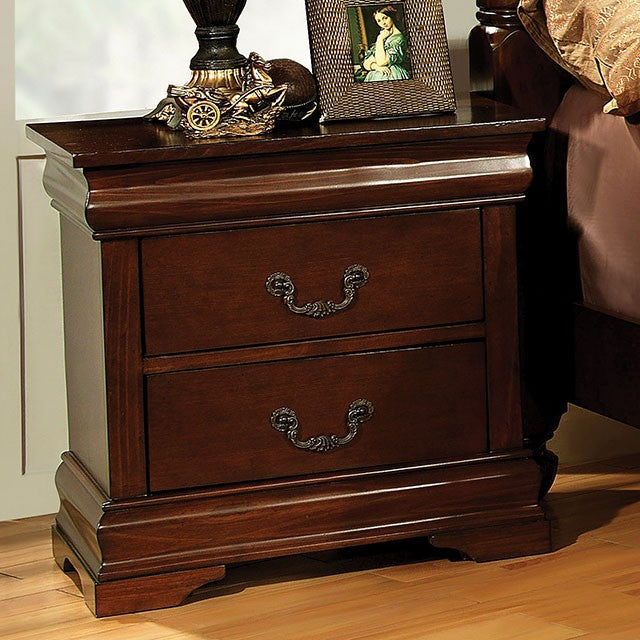 Velda Night Stand Chrome - U&U Home Budget Furniture (Carteret, NJ)