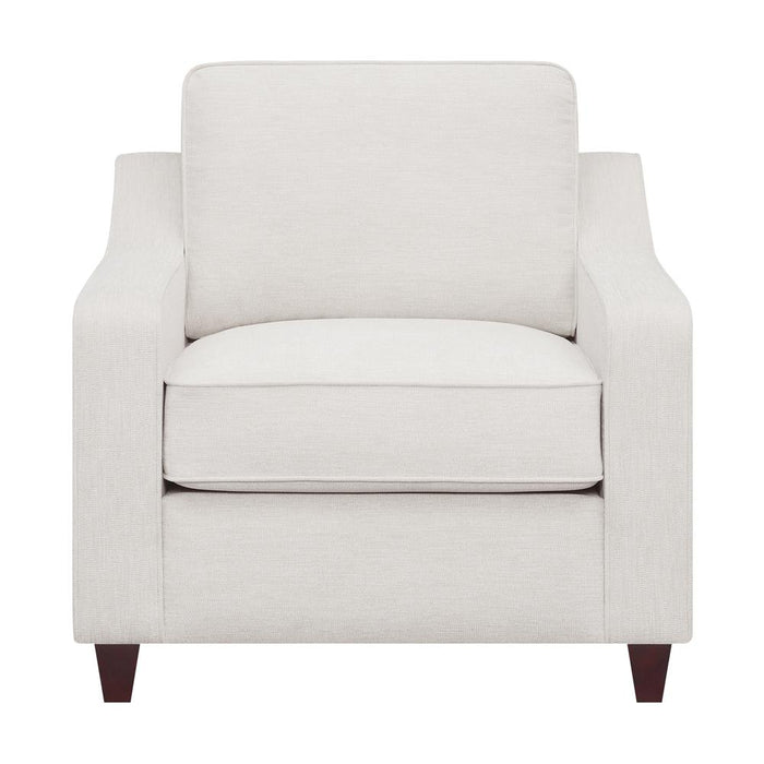 Christine Upholstered Cushion Back Chair Beige - U&U Home Budget Furniture (Carteret, NJ)