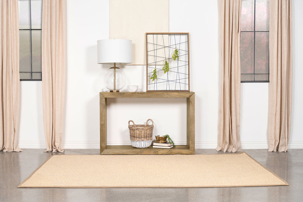 Benton Rectangular Solid Wood Sofa Table Natural - U&U Home Budget Furniture (Carteret, NJ)