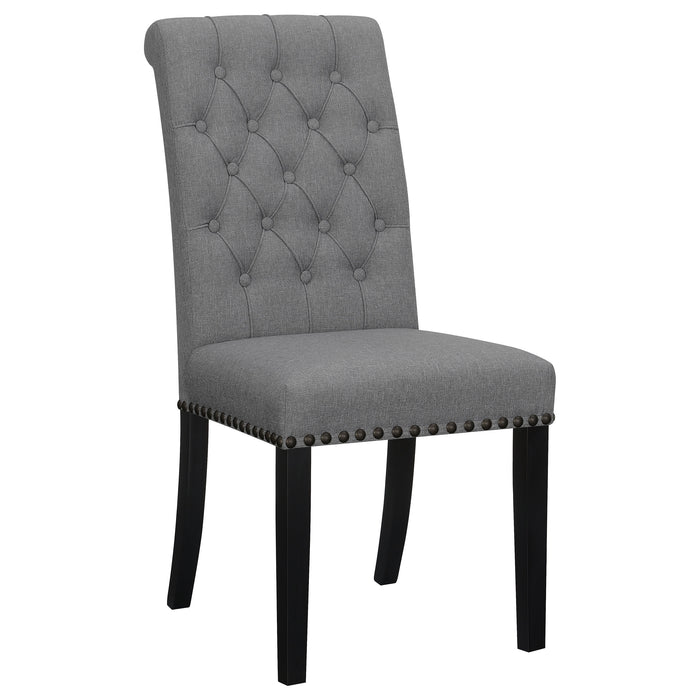 Alana Upholstered Tufted Side Chairs with Nailhead Trim (Set of 2) - U&U Home Budget Furniture (Carteret, NJ)