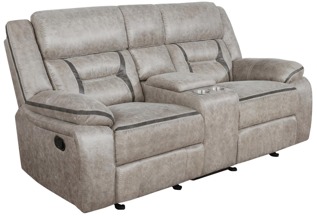 Greer Upholstered Tufted Back Glider Loveseat - U&U Home Budget Furniture (Carteret, NJ)