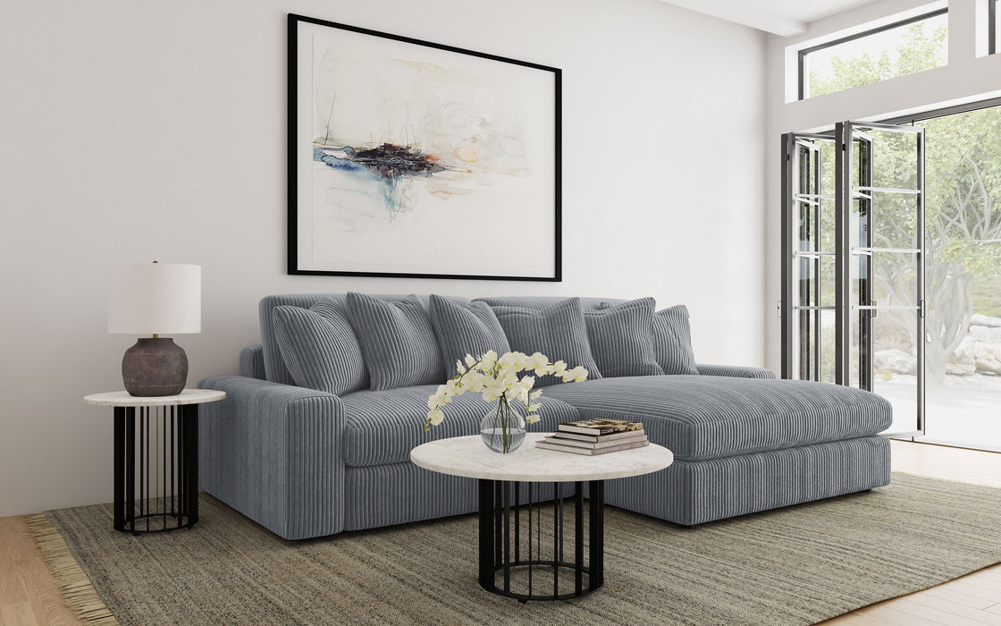 Blaine Upholstered Reversible Sectional Fog - U&U Home Budget Furniture (Carteret, NJ)