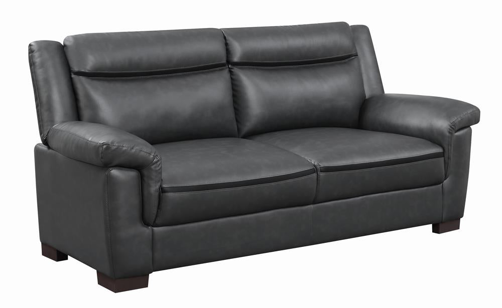 Arabella Pillow Top Upholstered Sofa Grey - U&U Home Budget Furniture (Carteret, NJ)
