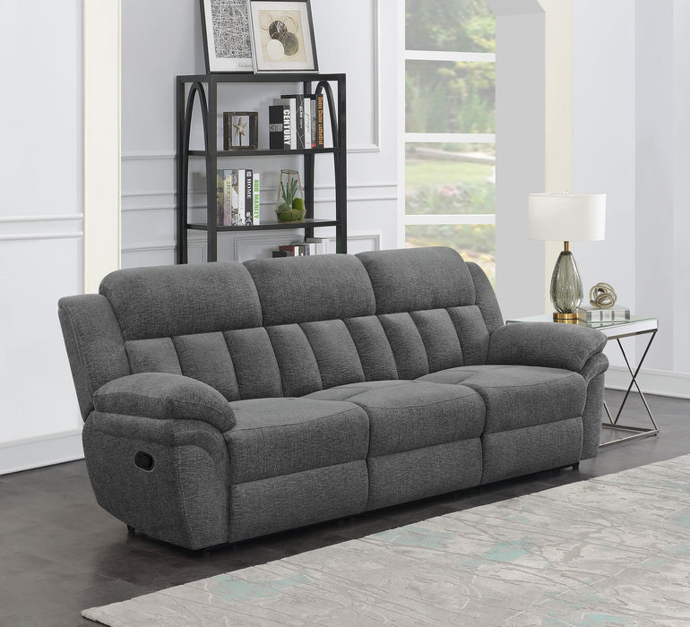Bahrain Upholstered Motion Sofa Charcoal - U&U Home Budget Furniture (Carteret, NJ)