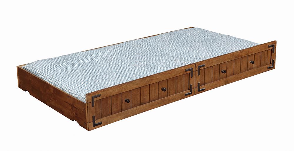 Oakdale Storage Trundle Rustic Honey - U&U Home Budget Furniture (Carteret, NJ)