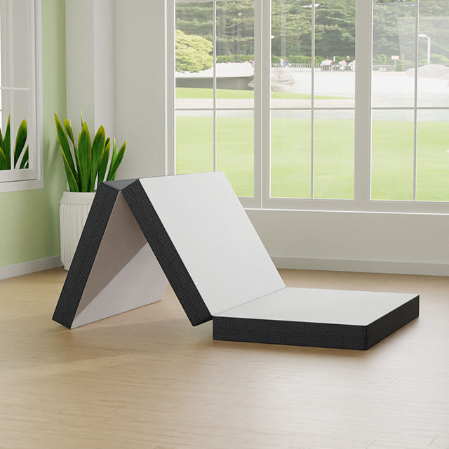 Hollyhock 4" Twin XL Tri-Fold Memory Foam Topper - U&U Home Budget Furniture (Carteret, NJ)