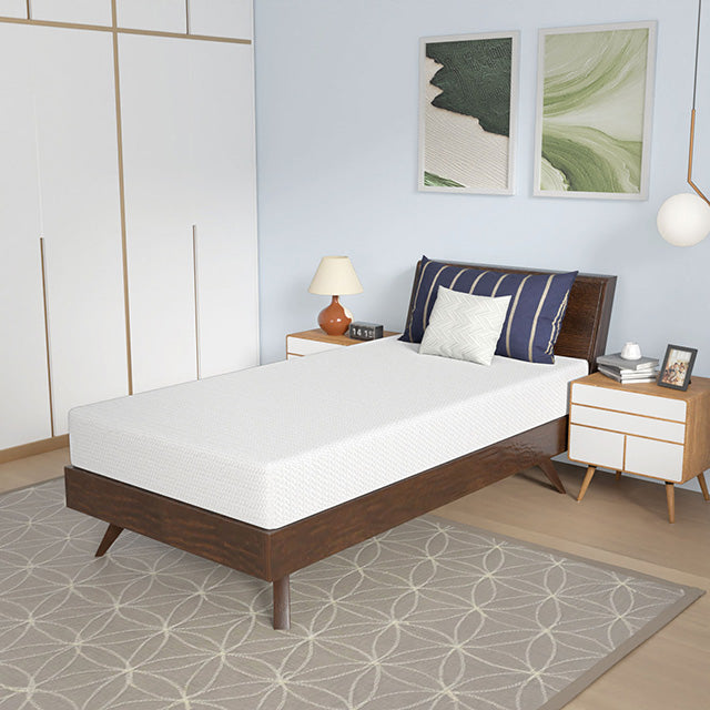 Nasturtium 8" Twin Bamboo Charcoal Infused Memory Foam - U&U Home Budget Furniture (Carteret, NJ)