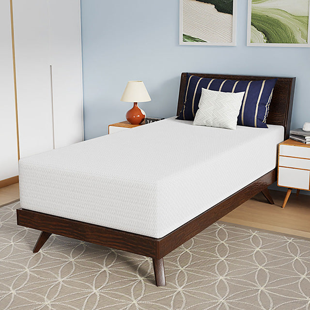 Nasturtium 12" Twin Bamboo Charcoal Infused Memory Foam - U&U Home Budget Furniture (Carteret, NJ)