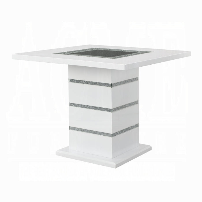 Elizaveta Counter Height Table With Pedestal Base - U&U Home Budget Furniture (Carteret, NJ)