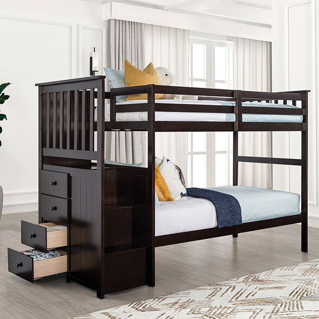 Ontario Twin/Twin Bunk Bed - U&U Home Budget Furniture (Carteret, NJ)