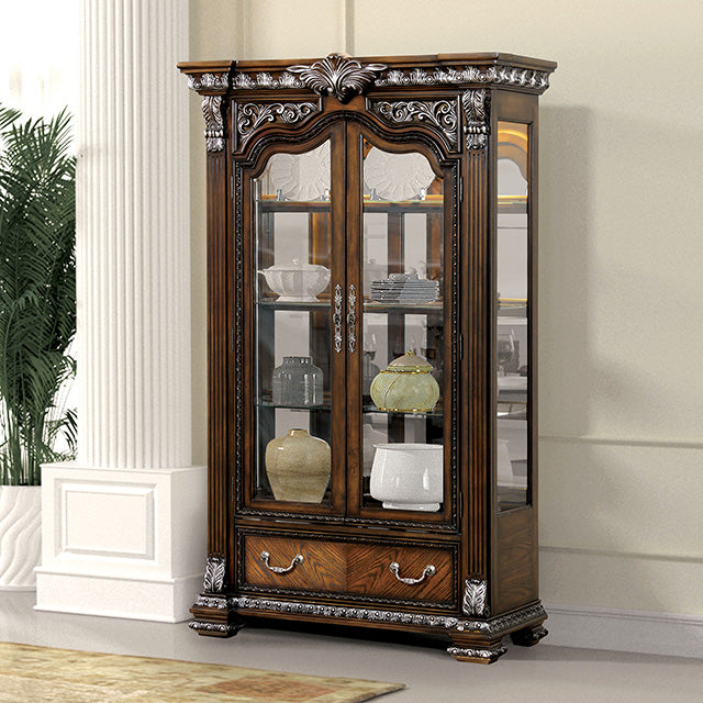 Promenade Curio Cabinet - U&U Home Budget Furniture (Carteret, NJ)