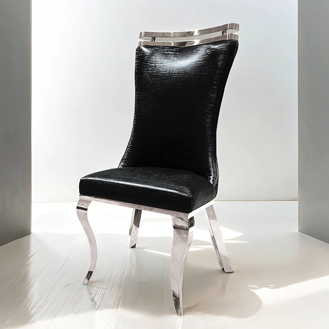 Palazzo Silver Chair (2/CTN) - U&U Home Budget Furniture (Carteret, NJ)