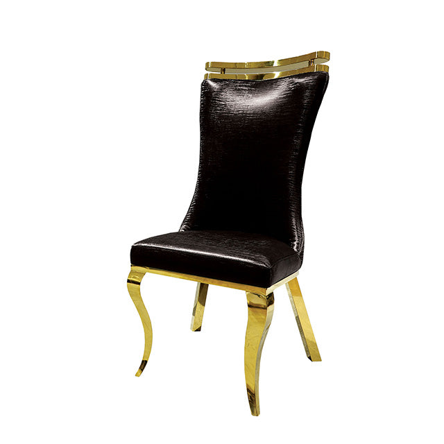 Palazzo Gold Chair (2/CTN) - U&U Home Budget Furniture (Carteret, NJ)