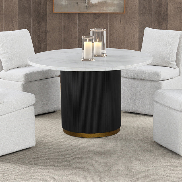 Varde 5 Pc Dining Table Set White - U&U Home Budget Furniture (Carteret, NJ)