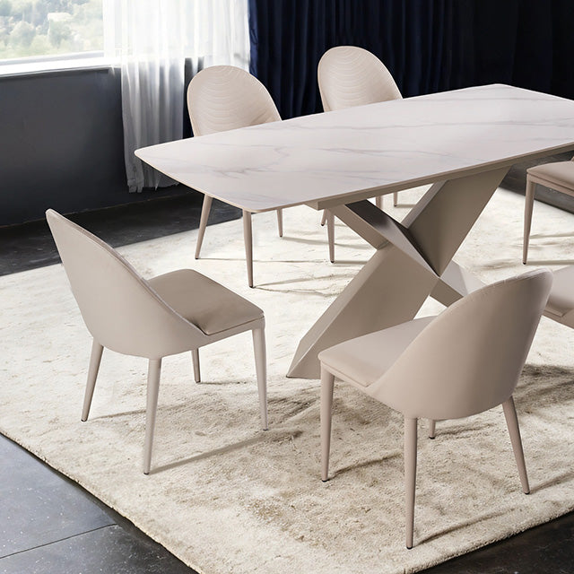 Lenvik 7 Pc Dining Table Set - U&U Home Budget Furniture (Carteret, NJ)