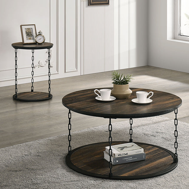 Ophira 3 Pc. Table Set Brown - U&U Home Budget Furniture (Carteret, NJ)
