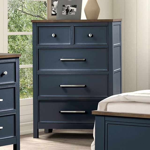Pinetop Chest Blue - U&U Home Budget Furniture (Carteret, NJ)