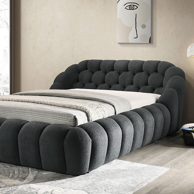Newquay Bed Black, White, & Gray - U&U Home Budget Furniture (Carteret, NJ)