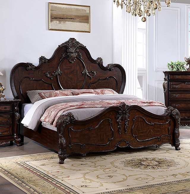 Roselli Bed Chrome & White - U&U Home Budget Furniture (Carteret, NJ)