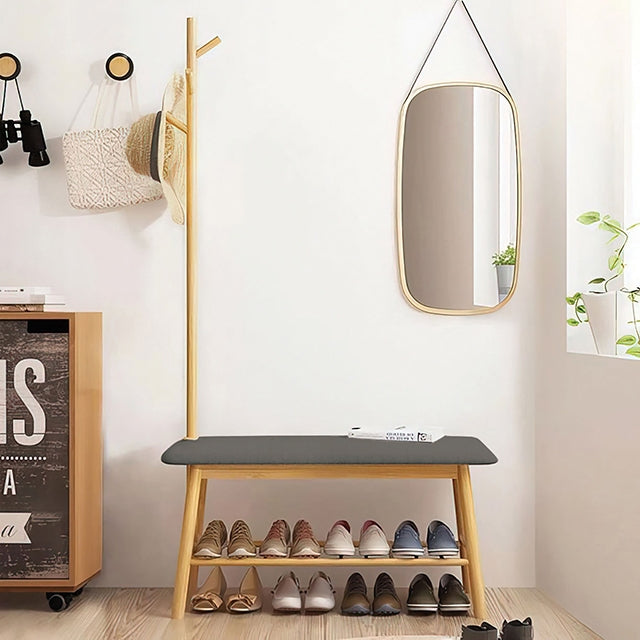 Mosier Hall Tree w/ Bench and Shoe Storage - U&U Home Budget Furniture (Carteret, NJ)