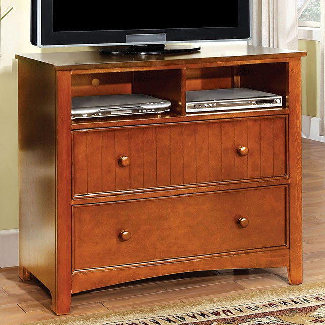 Omnus Oak Media Chest - U&U Home Budget Furniture (Carteret, NJ)