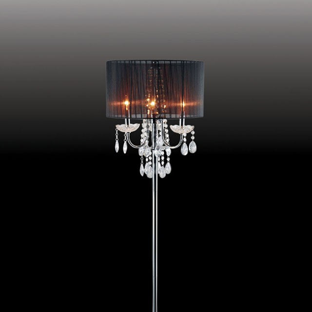 Jada Black Floor Lamp - U&U Home Budget Furniture (Carteret, NJ)