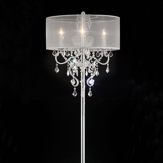 Rigel Silver 63"H Floor Lamp - U&U Home Budget Furniture (Carteret, NJ)