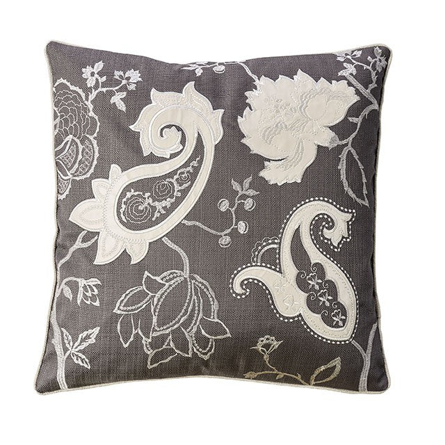 Nana Gun Metal 20" X 20" Pillow, Gunmetal (2/CTN) - U&U Home Budget Furniture (Carteret, NJ)