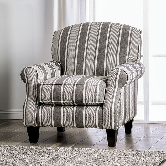 Ames Striped Chair - U&U Home Budget Furniture (Carteret, NJ)