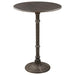 Oswego Round Bar Table Dark Russet and Antique Bronze - U&U Home Budget Furniture (Carteret, NJ)