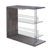 Prescott Rectangular 2-shelf Bar Unit Grey - U&U Home Budget Furniture (Carteret, NJ)