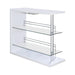 Prescott Rectangular 2-shelf Bar Unit Glossy White - U&U Home Budget Furniture (Carteret, NJ)