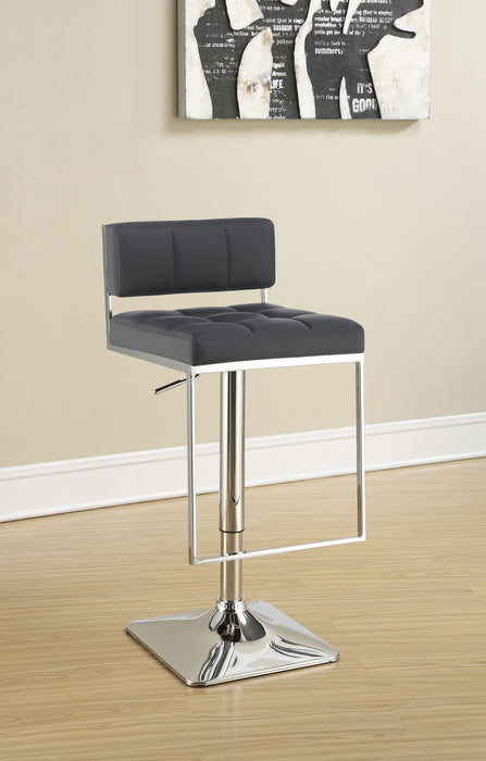 Alameda Adjustable Bar Stool Chrome and Grey - U&U Home Budget Furniture (Carteret, NJ)