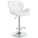 Berrington Adjustable Bar Stools Chrome and White (Set of 2) - U&U Home Budget Furniture (Carteret, NJ)