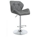 Berrington Adjustable Bar Stools Chrome and Grey (Set of 2) - U&U Home Budget Furniture (Carteret, NJ)